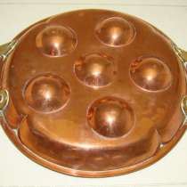 Сковорода медная с выемками (Q579), в Москве