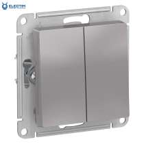 2-клавишный выключатель, сх.5, 10АХ, механизм, Алюминий, в г.Лондон