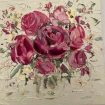 Картина маслом Цветы мастихинлм, в Москве