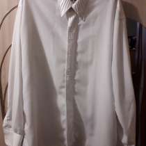 Рубашка белая шёлковая 52-54 размер, в Самаре