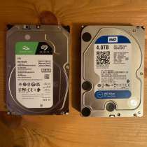 2 жестких диска: Western Digital и Barracuda по 4 TB каждый, в Железнодорожном