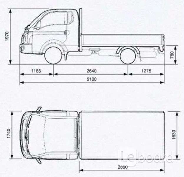 Hyundai porter размеры